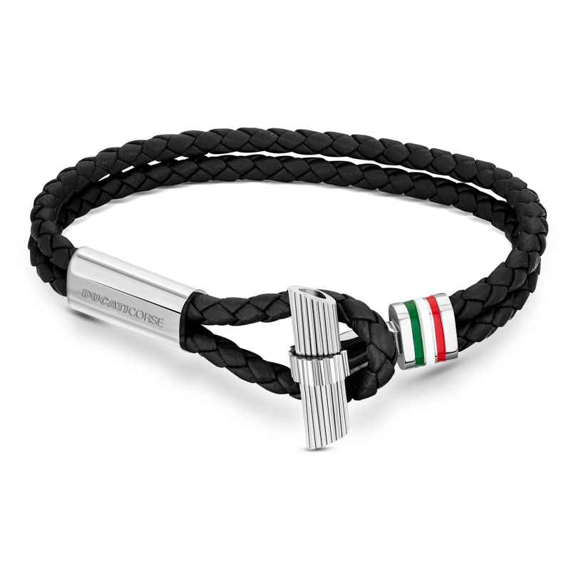 Ducati DTAGB2136801 Armband für Herren Collezione Schwarz 4894816054380