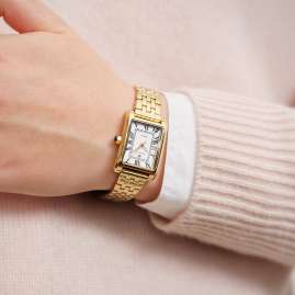 Gant G195002 Damen-Armbanduhr Quarz Rechteckig Rhode Island Mini Goldfarben