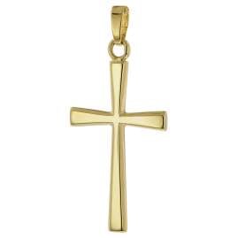 trendor 28163 Cross Pendant 585 gold (14K) On Gold-Plated Silver Chain