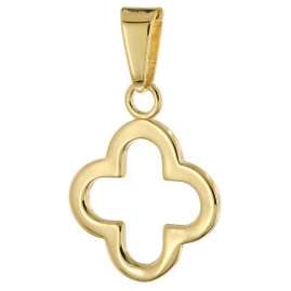 trendor 28167 Kreuz-Anhänger Gold 333/8K mit vergoldeter Silberkette