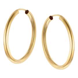 trendor 28175-30 Women's Hoop Earrings Gold Plated 925 Silver Ø 30 mm