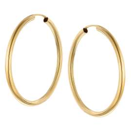 trendor 28175-40 Women's Hoop Earrings Gold Plated 925 Silver Ø 40 mm