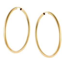 trendor 28175-50 Women's Hoop Earrings Gold Plated 925 Silver Ø 50 mm