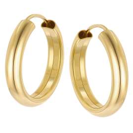 trendor 28180-20 Women's Hoop Earrings Gold Plated 925 Silver Ø 20 mm