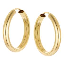 trendor 28180-25 Women's Hoop Earrings Gold Plated 925 Silver Ø 25 mm