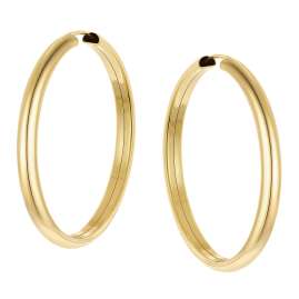 trendor 28180-40 Women's Hoop Earrings Gold Plated 925 Silver Ø 40 mm