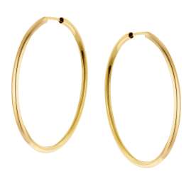trendor 28171-40 Women's Hoop Earrings Gold Plated 925 Silver Ø 40 mm