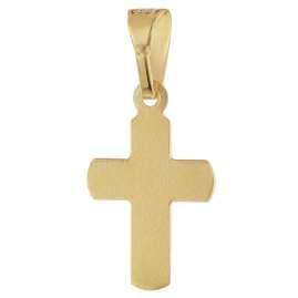 trendor 28216 Children's Cross Pendant Gold 333 On A Gold-Plated Silver Chain