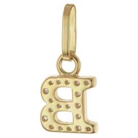 trendor 28266-B Women's Necklace With Letter B Gold-Plated 925 Silver