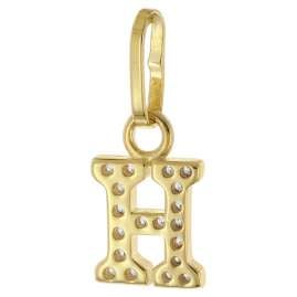 trendor 28266-H Women's Necklace With Letter H Gold-Plated 925 Silver