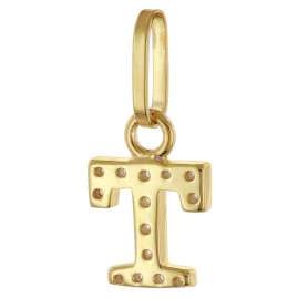trendor 28266-T Women's Necklace With Letter T Gold-Plated 925 Silver