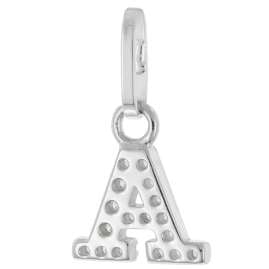 trendor 28240-A Women's Necklace With Letter A Rhodium-Plated 925 Silver