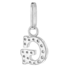trendor 28240-G Damen-Kette mit Buchstabe G Anhänger 925 Silber Rhodiniert