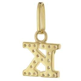 trendor 28266-K Women's Necklace With Letter K Gold-Plated 925 Silver
