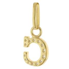trendor 28266-C Women's Necklace With Letter C Gold-Plated 925 Silver