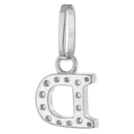 trendor 28240-D Women's Necklace with Letter D Rhodium-Plated 925 Silver