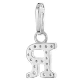 trendor 28240-R Women's Necklace With Letter R Rhodium-Plated 925 Silver