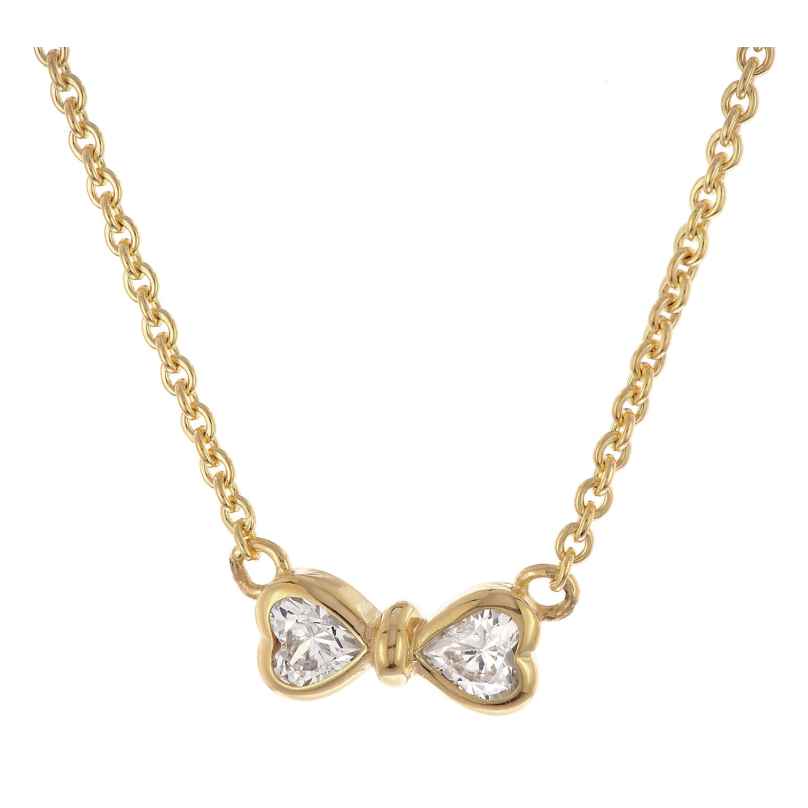 trendor 28344 Damen-Halskette 925 Silber Vergoldet Zirkonia Collier 4262511283440