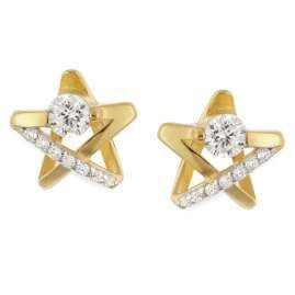 trendor 28347 Women's Stud Earrings Gold-Plated 925 Silver