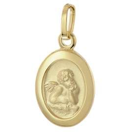 trendor 28466 Children's Pendant 333 Gold Guardian Angel On Gold-Plated Chain