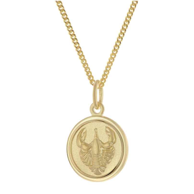 trendor 28468-07 Kinder Sternzeichen Krebs Gold 333 mit vergoldeter Kette