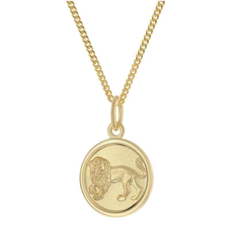 trendor 28468-08 Kinder Sternzeichen Löwe Gold 333 mit vergoldeter Kette
