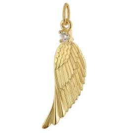trendor 28572 Women's Necklace with Angel Wing Gold-Plated 925 Silver