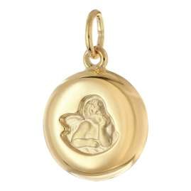 trendor 28582 Kinder Engel-Anhänger Gold 333/8K Mit Vergoldeter Silberkette