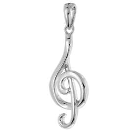 trendor 28587 Necklace with Treble Clef 925 Sterling Silver