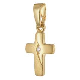 trendor 28448 Children's Cross Necklace 925 Silver Gold-Plated