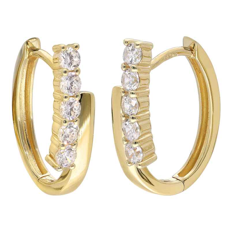 trendor 28537 Women's Hoop Earrings Gold-Plated 925 Silver 4262511285376