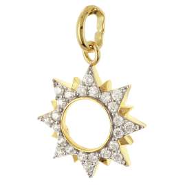 trendor 28539 Damen-Halskette 925 Silber Vergoldet Zirkonia Collier