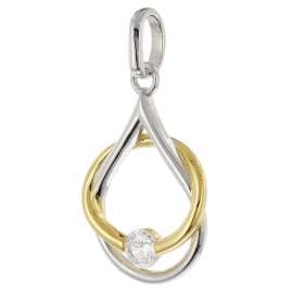 trendor 28542 Girls's Necklace With Pendant 925 Silver Two-Colour
