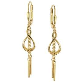 trendor 28544 Women's Drop Earrings Gold-Plated 925 Silver