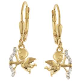 trendor 28546 Women's Dangle Earrings 925 Silver Gold-Plated