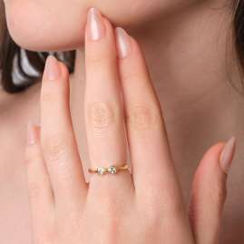 trendor 28532 Women's Ring Gold-Plated 925 Silver With Cubic Zirconia