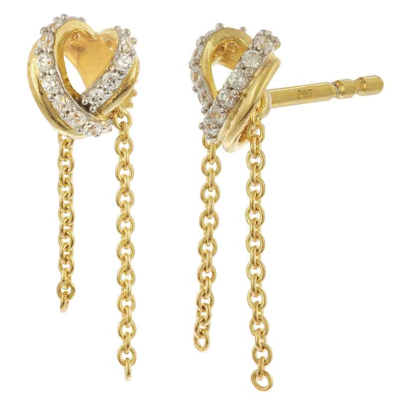 trendor 28549 Women's Stud Earrings Gold-Plated 925 Silver 4262511285499