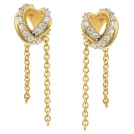 trendor 28549 Women's Stud Earrings Gold-Plated 925 Silver
