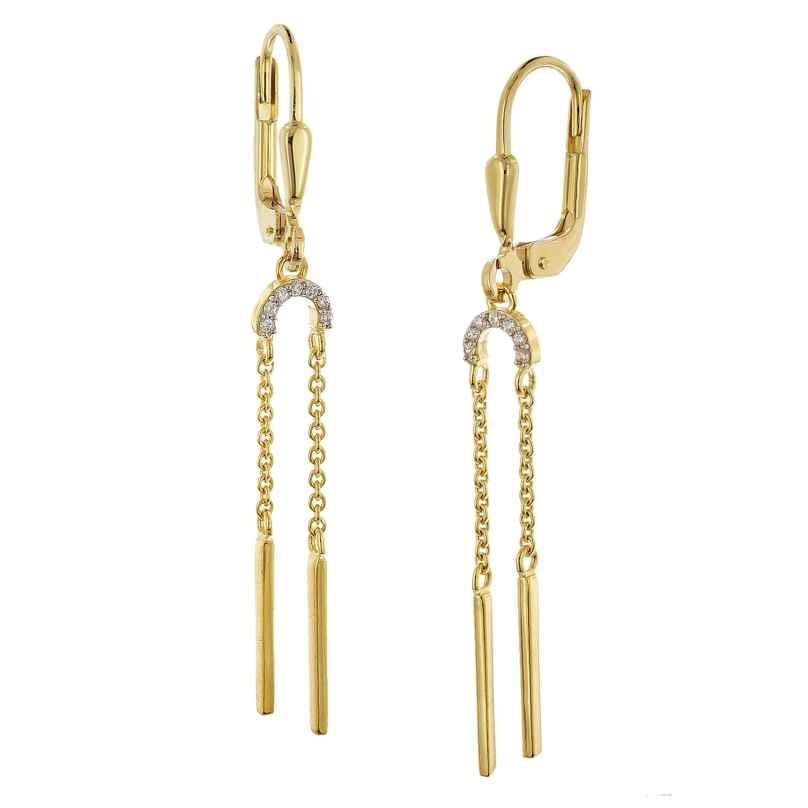 trendor 28497 Damen-Ohrringe 925 Silber Vergoldet Ohrhänger 4262511284973