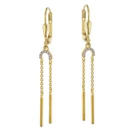 trendor 28497 Women's Dangle Earrings Gold-Plated 925 Silver