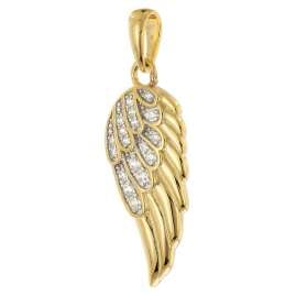 trendor 28438 Women's Necklace With Angel Wing Gold-Plated 925 Silver
