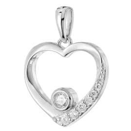 trendor 28418 Women's Heart Pendant Necklace 925 Silver
