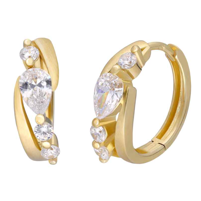 trendor 28493 Women's Hoop Earrings Gold-Plated 925 Silver Ø 16.5 mm 4262511284935