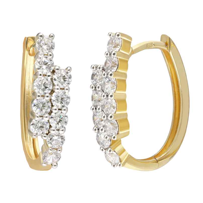 trendor 28495 Damen-Ohrringe Creolen 925 Silber Vergoldet 4262511284959