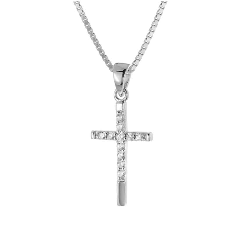 trendor 28604 Damen-Kette Mit Kreuz 925 Silber