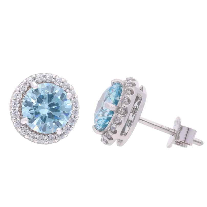 Acalee AC8793-02 Women's Earrings 925 Silver Cubic Zirconia Blue 4262511287936