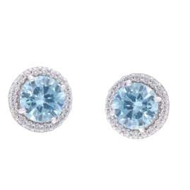 Acalee AC8793-02 Damen-Ohrringe 925 Silber Zirkonia-Ohrstecker Blau