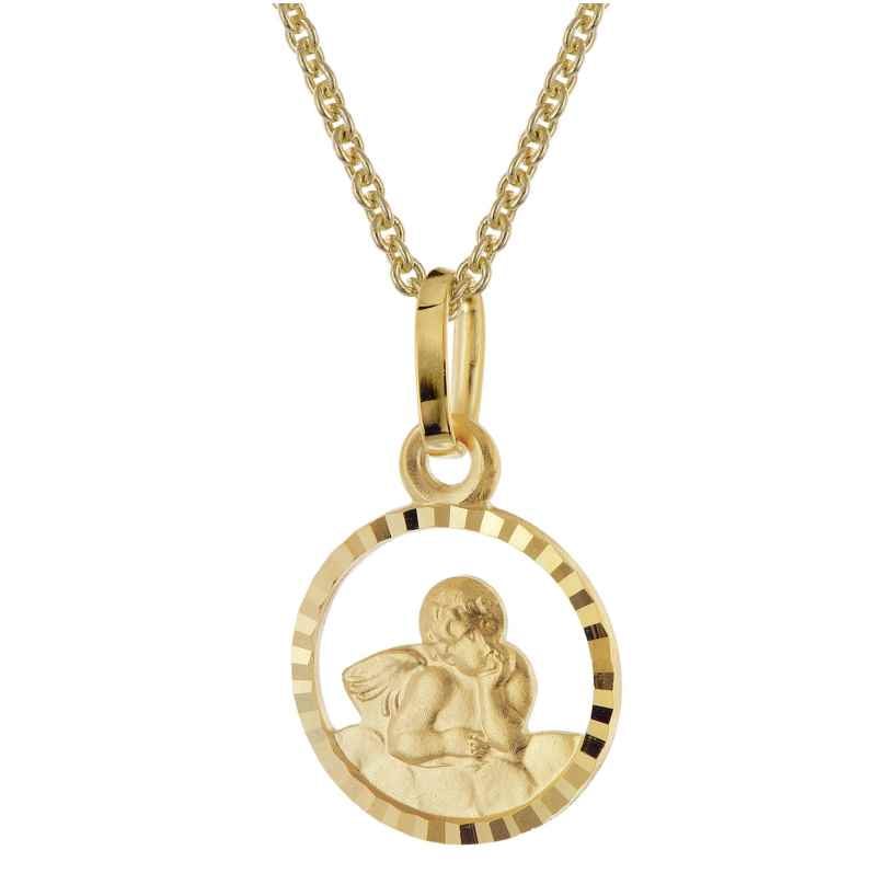 trendor 28748 Kinder-Anhänger Amor Gold 333/8K + vergoldete Silberkette
