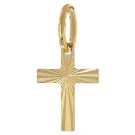 trendor 28968 Cross Pendant 333 Gold With Gold-Plated Silver Chain For Kids