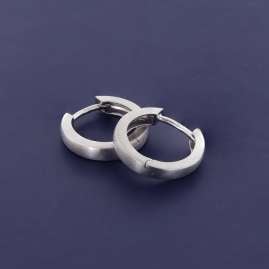 trendor 28976 Creolen für Damen und Herren Silber Matt Ø 15 mm